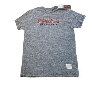 The Retro Brand Marist Red Foxes Basketball T-Shirt NCAA College Gray Medium NEW
